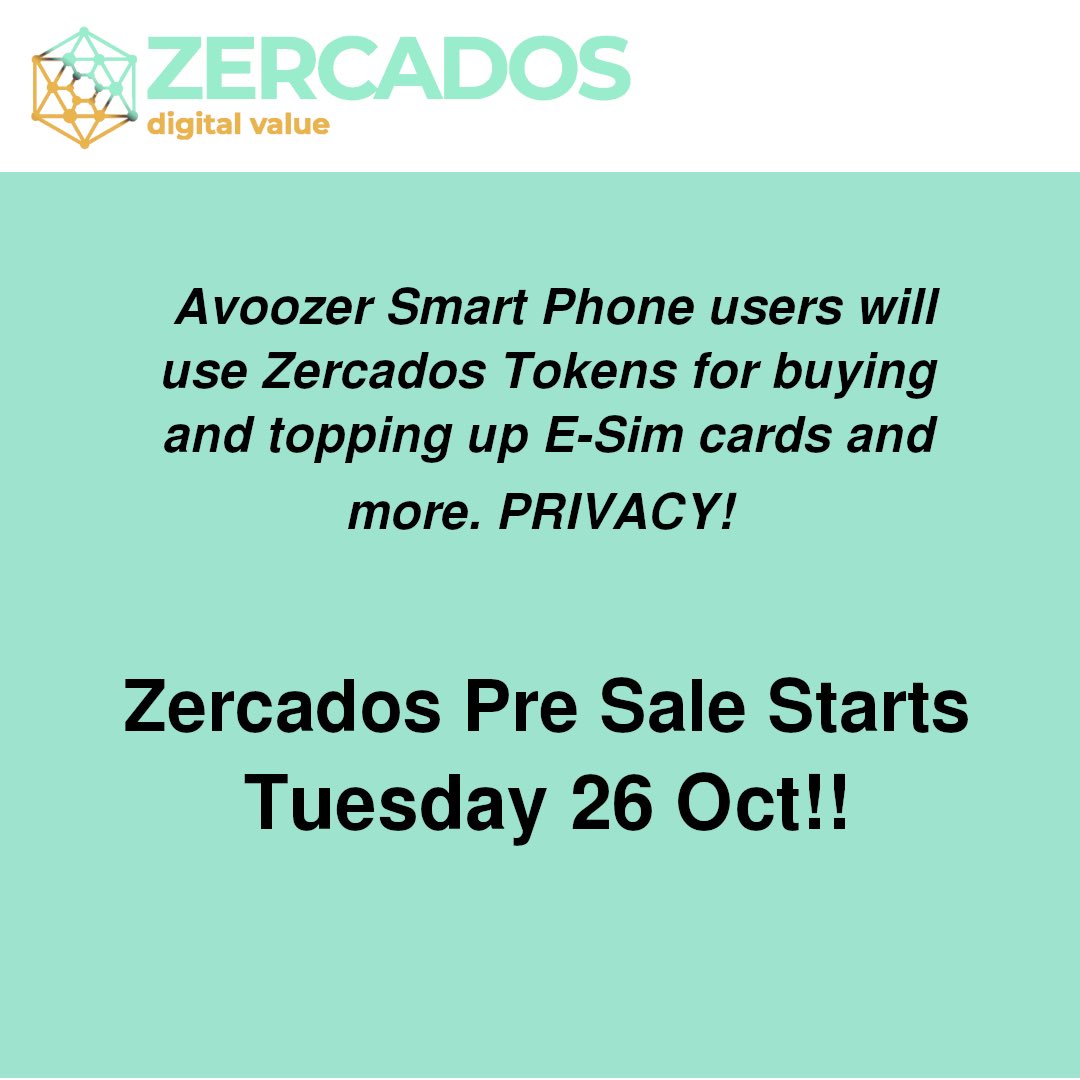 Zercados_token's tweet photo. Zercados Token Pre-Sale starts Tuesday!!!

DxSale Link:  https://t.co/R0lwW87aYn

#TokenSale #altcoinnews #altcoin #ido #zercados #ico #ieo #crypto #cryptocurrency #CryptoNews https://t.co/Bz4AdWYxsP