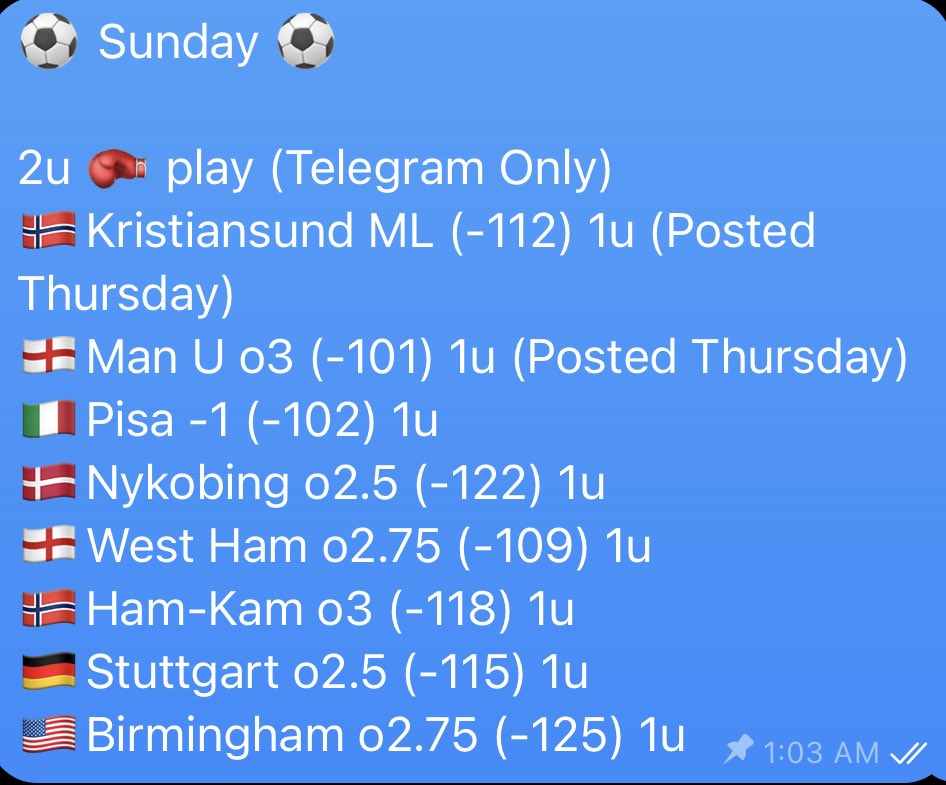rjg2386's tweet photo. ⚽️ Sunday ⚽️

BOL. At first glance quite a bit of line movement overnight. Major benefit for my Telegram members https://t.co/wiMTXgqRrm