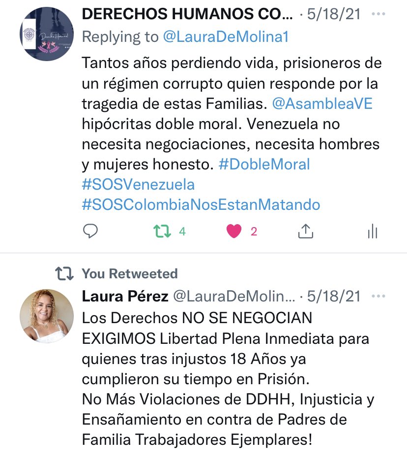 ddhhuniversal's tweet photo. Los policías metropolitanos, son presos políticos del régimen y utilizados x los políticos opositores durante años para sus intereses personales, Burlando la esperanza de sus familias. @LauraDeMolina1 @Simonovis @CNNEE #ddhhuniversal https://t.co/qAtnjMarwk