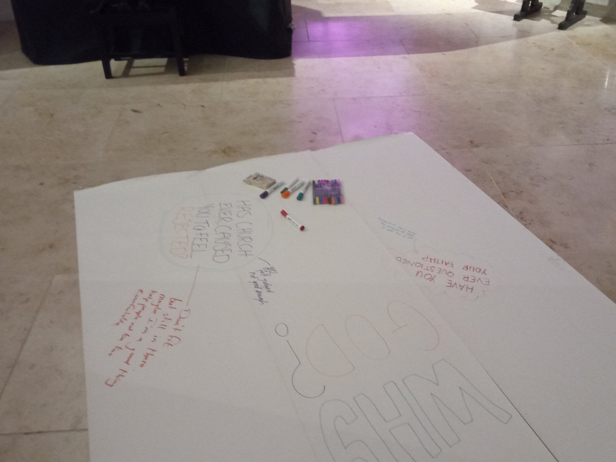 OpenChurchGu's tweet image. A throwback to our first Open Church - fellowship, worship, creativity, prayer, board games and Brownies #FreshExpressions #Inclusive #Church