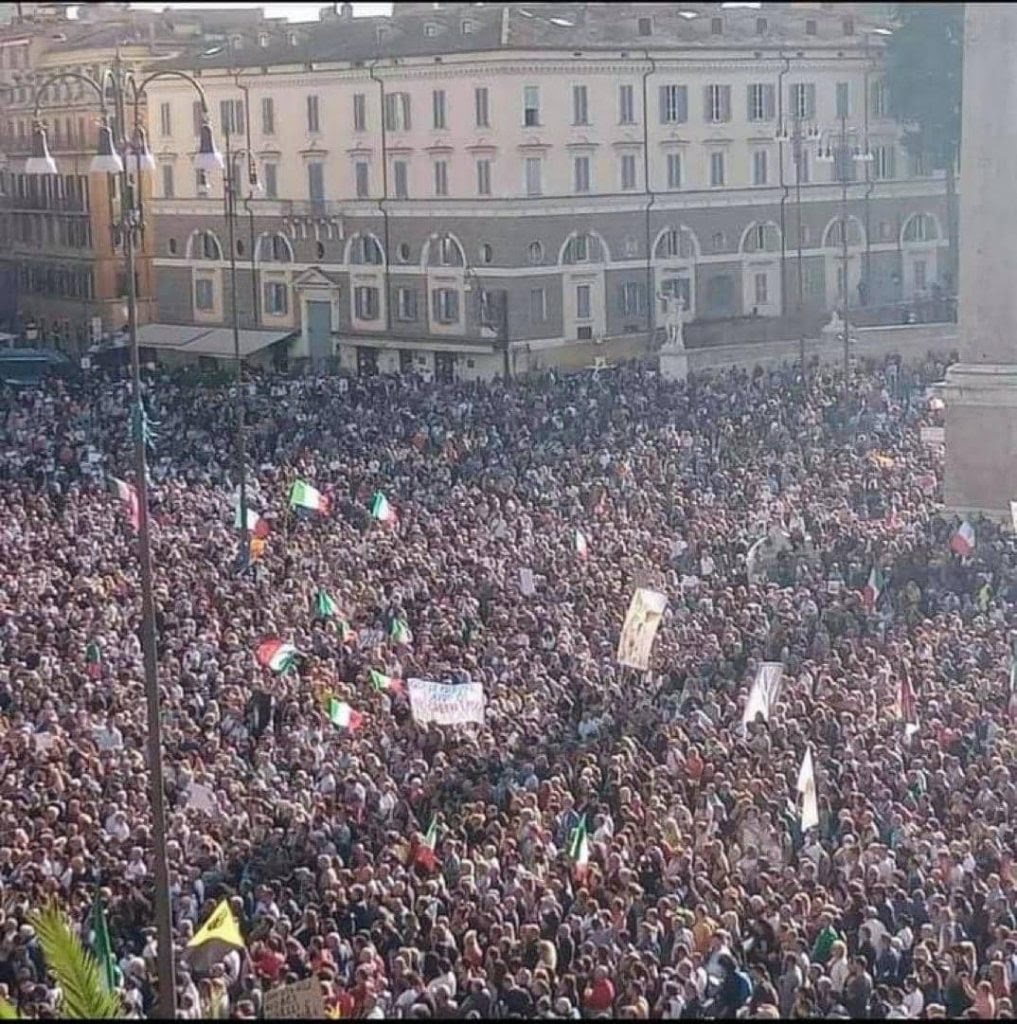 SikhForTruth's tweet image. The images from vaccine passport protests in Italian city Trieste are astounding.

The idea there is consent toward mass vaccination control is completely contrived by the media.

Do these people look like they are welcoming the new world order?