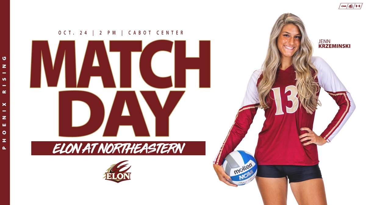 Back in action this afternoon.

🆚 | @GoNUwvolleyball
📍 | Boston, Mass.
⏰ | 2 p.m.
🏟 | Cabot Center
📊 | bit.ly/3B73dmV
📺 | bit.ly/3AjhMUQ

#phoenixrising #ElonVB