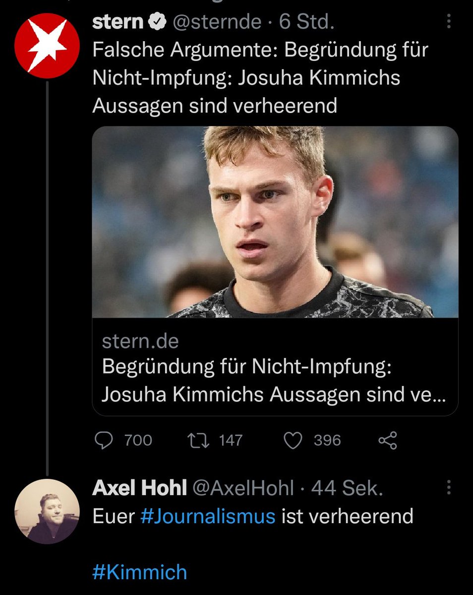 PRrebellen's tweet photo. Falsche Worte:
Kaputter Pharmajournalismus zu #Kimmich
#AngstJournalismus #Manipulation #COVID19 #Journalismusforschung https://t.co/UKh7O2ITuu