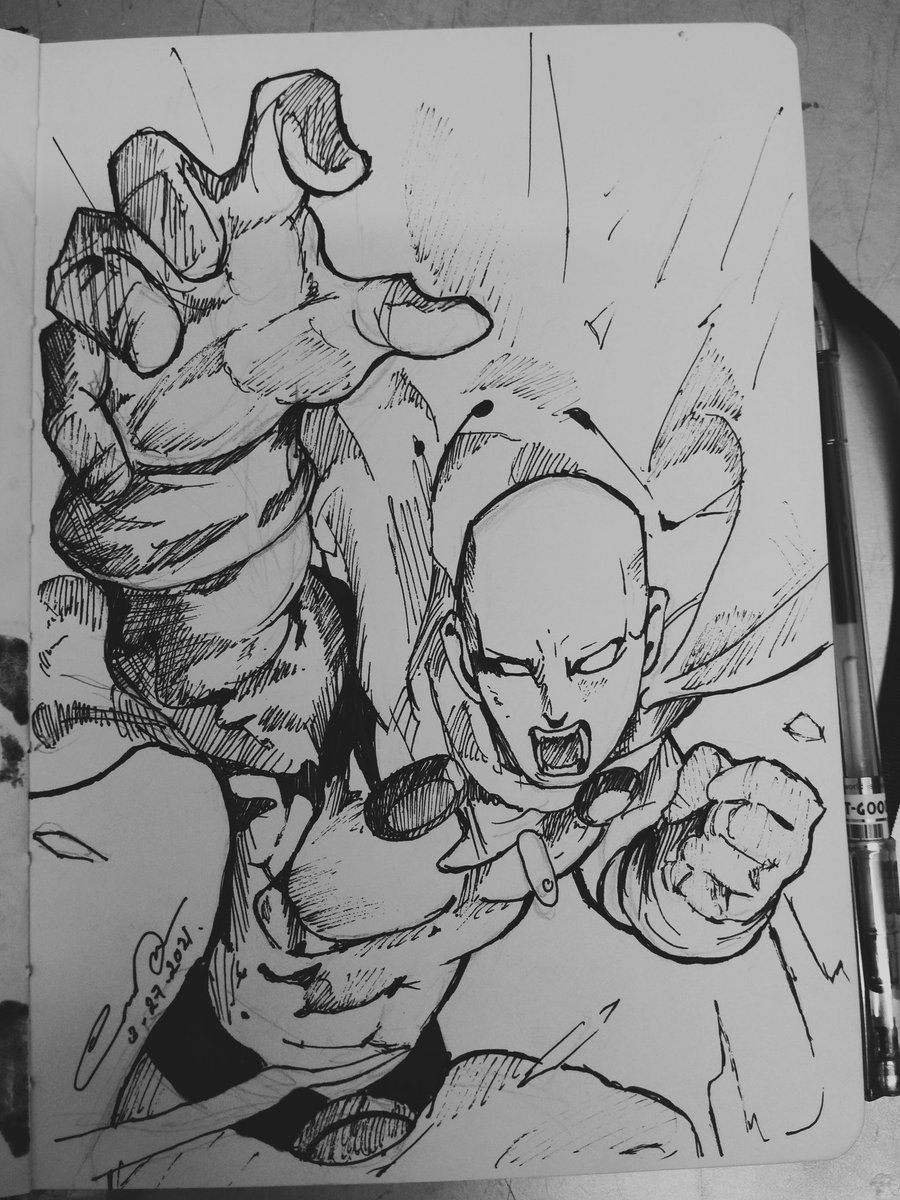 LLEW_ARTS's tweet photo. Saitama 

#OnePunchMan #Saitama #inking #inkingart #art #AnimeArt #animedrawing #anime https://t.co/dmOUSXVAIs