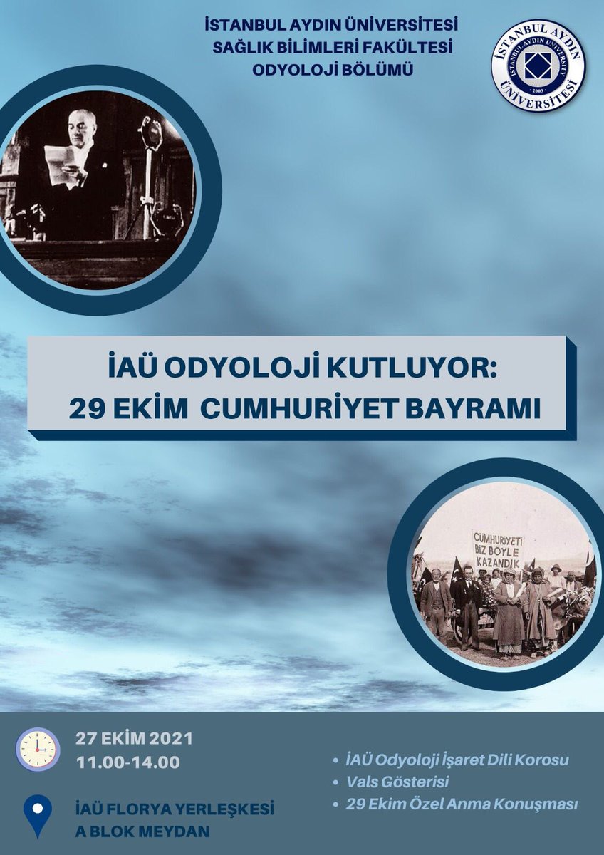 Fakültemiz Odyoloji Bölümü Kutluyor: 29 Ekim Cumhuriyet Bayramı! #iau #iaüsbf #iauodyoloji