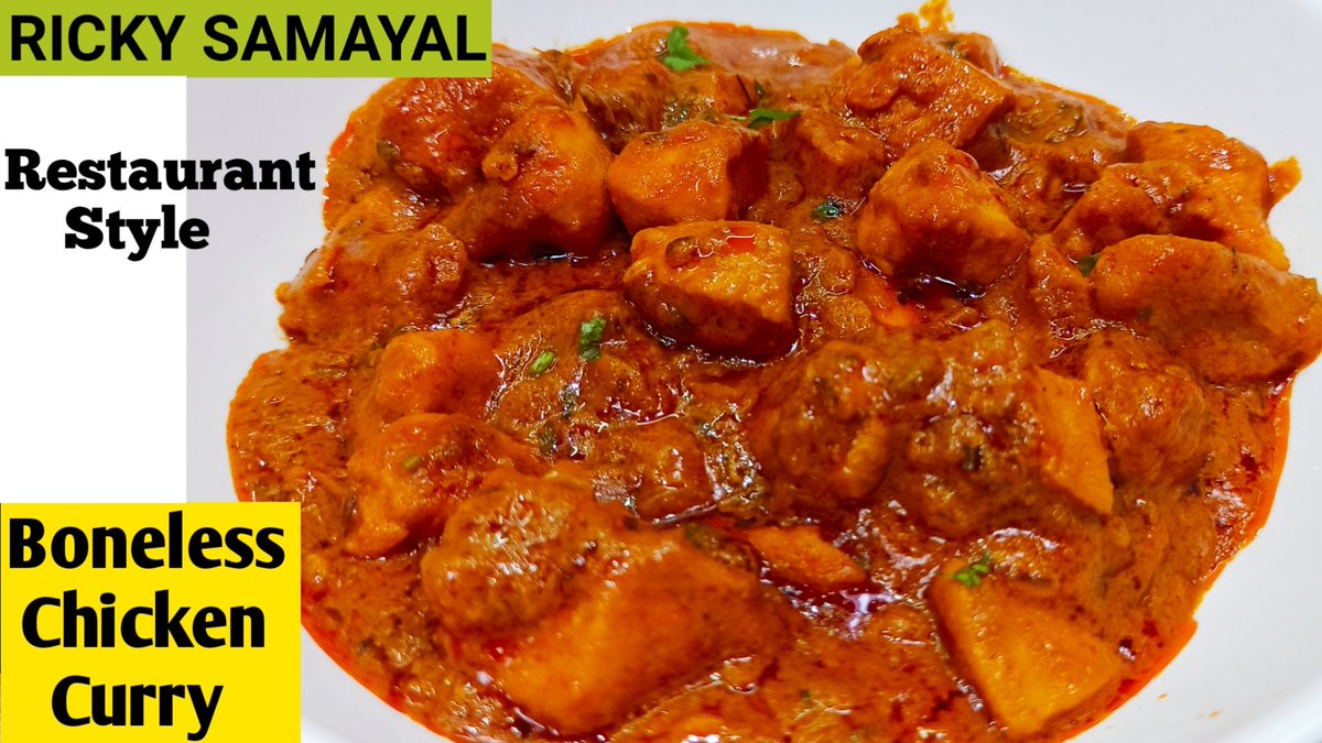 RickySamayal's tweet photo. Boneless chicken gravy @RickySamayal #YoutubeChannel

https://t.co/gCYjGYMS0t

#bonelesschicken #chickengravy  #restaurantstyle #chickenhandi  #chickenrecipesintamil #trending #homemade #Foodshare #food #foodphotography #cooking  #delicious #WatchOnYoutube #INDvPAK #sundayvibes https://t.co/oroqEPBrsl
