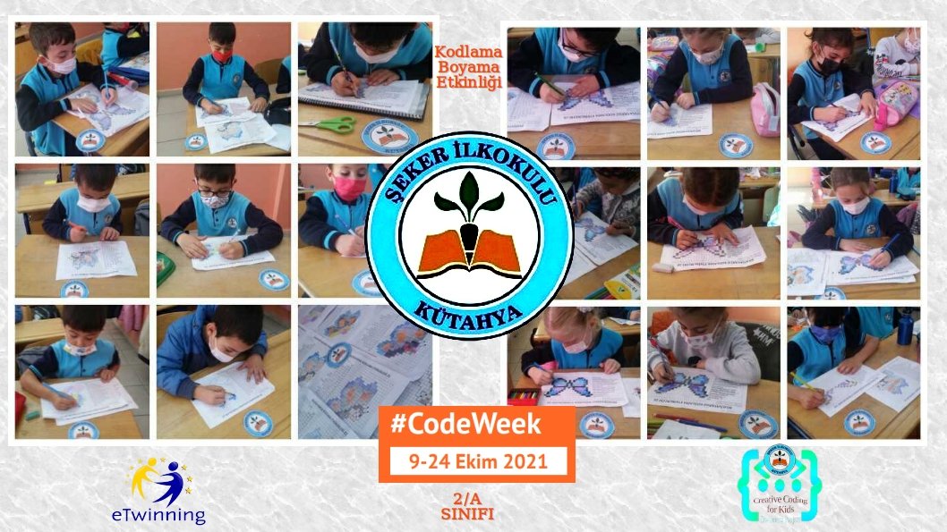 CodingforKids21's tweet image. &quot;Creative Coding For Kids&quot; eTwinning Projesi kapsamında 9-24 Ekim AB Kod Haftası&apos;nda (Codeweek) boyama kodlama etkinliği gerçekleştirildi. @tcmeb @kutahyamem @kutahyasekerio @CodingforKids21