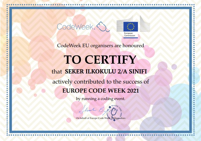 CodingforKids21's tweet image. &quot;Creative Coding For Kids&quot; eTwinning Projesi kapsamında 9-24 Ekim AB Kod Haftası&apos;nda (Codeweek) boyama kodlama etkinliği gerçekleştirildi. @tcmeb @kutahyamem @kutahyasekerio @CodingforKids21