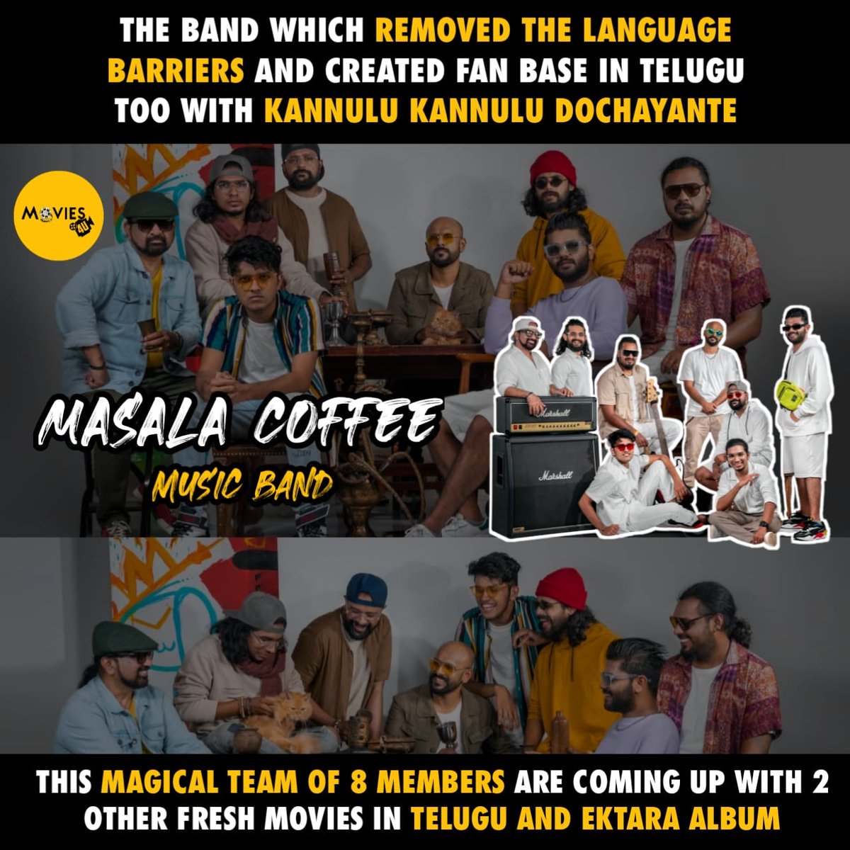 DulquerClues's tweet photo. The Sensational band is back to get us groovin ! ποΈ #MasalaCoffeeIsBack
Their last album #DulquerSalmaan KKK was lit π₯ https://t.co/7AIVR48KoB