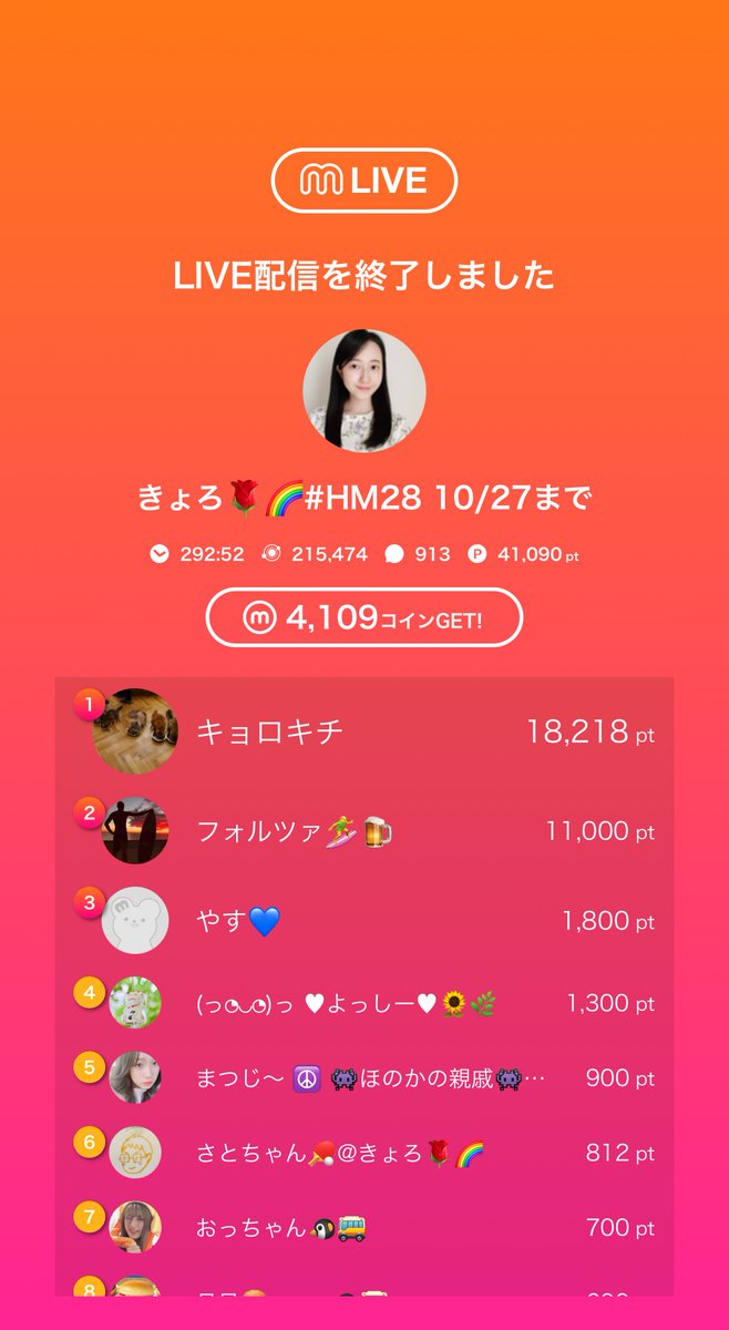kyoro_or's tweet photo. 🎥:きょろ🌹🌈#HM28 10/27までのライブ配信
今日のミクチャライブ
見に来てくれてありがとう!
次の配信もぜひ来てね! https://t.co/kw2Ab5hwcu https://t.co/wAMewNHn8o