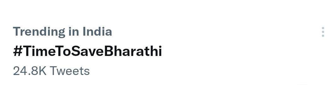 Being_human1987's tweet image. Yes..We are Trending...💪💪💪

#TimeToSaveBharathi

@bharathifights