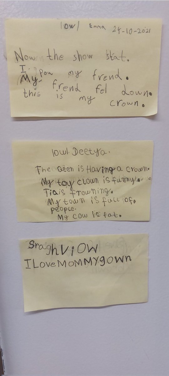 VallarieAjish's tweet photo. Today we learnt the 'ow' sound and see how beautifully the #Kg2EBuddingBuilders used the 'ow' words to make their own sentences @NMSKindergarten @MichelleVerghe1 @Susanna_Porob https://t.co/TJmxSq8wYL