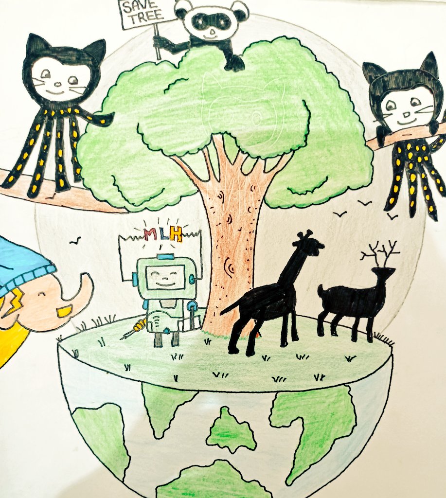 _ujjwal_gupta_'s tweet photo. Here is my entry for #DrawAnOctocat challenge @GitHubEducation @MLHacks, #MyOctocat #HackAroundTheWorld https://t.co/z0tbUCEOYF