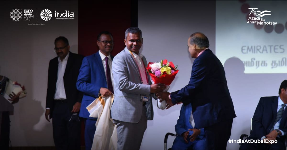 IndiaExpo2020's tweet photo. Glimpses from the felicitation and lamp-lighting ceremony at the session on Opportunities and Scope for Private Industries and Young Entrepreneurs in Indian Space Sector, organised by ETEN at the #IndiaPavilion of @expo2020dubai. 

#IndiaAtDubaiExpo #Expo2020Dubai https://t.co/Wz3jc3M5dX