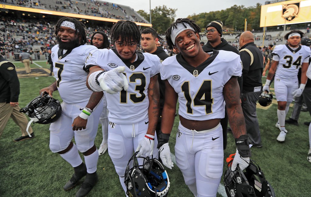 PFF_College's tweet photo. Wake Forest is officially the #13 team in the country 

Their highest ranking since 1947 https://t.co/zvCZwq3oFj