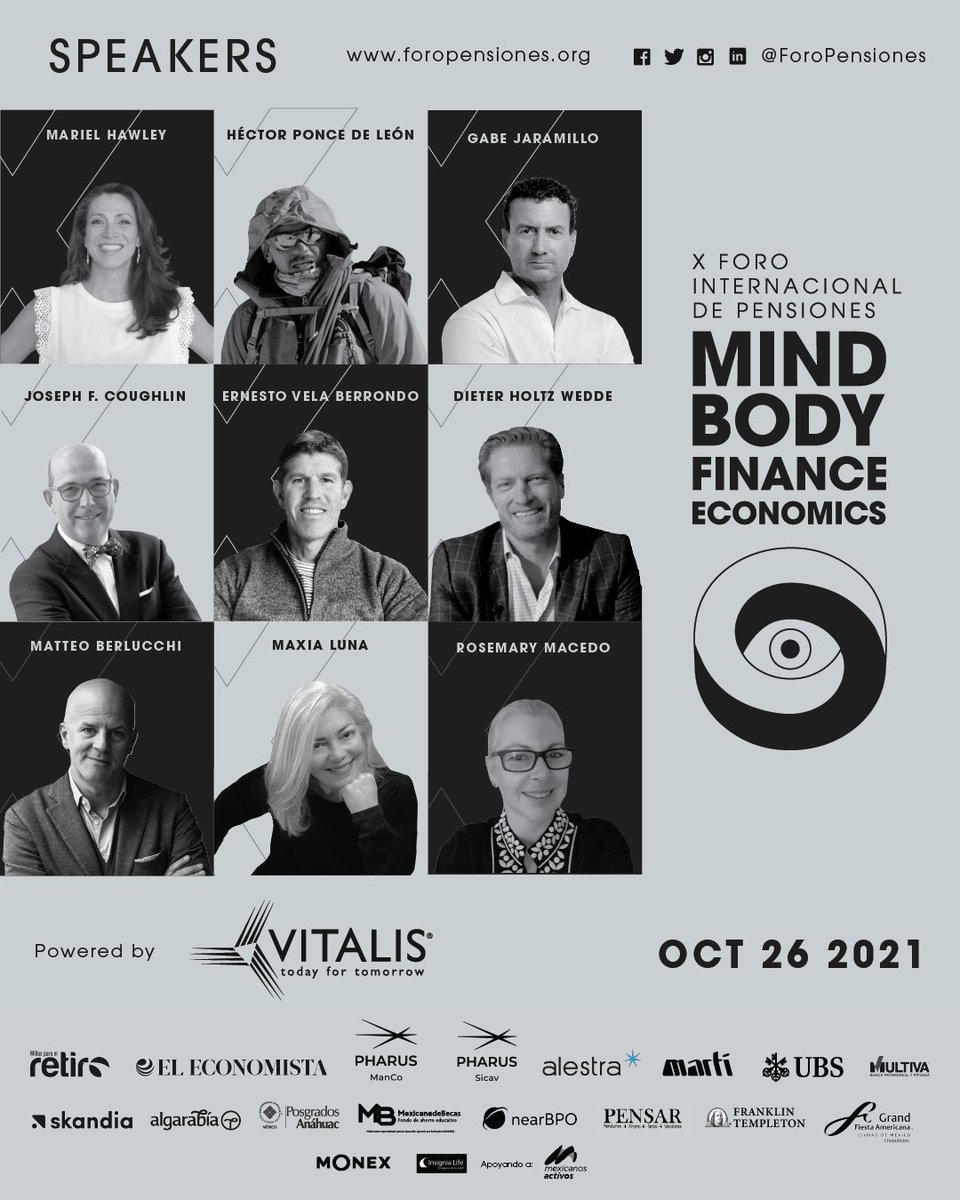 Nuestros esfuerzos de hoy son nuestras recompensas de mañana. ¡Comienza hoy!

¡Regístrate ahora!
Página web: foropensiones.org

Atención personalizada: Andrea Rodríguez, foro@vitalis.com.mx, 55 5235 3000 Ext. 292

XFIP
MIND BODY FINANCE ECONOMICS