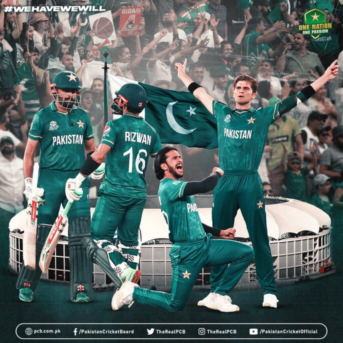 MasherTariq's tweet photo. CONGRATULATIONS: 

Pakistan beat India by 10 wickets! 
#WeHaveWeWill 
#T20WorldCup https://t.co/1HTfNAKEOo