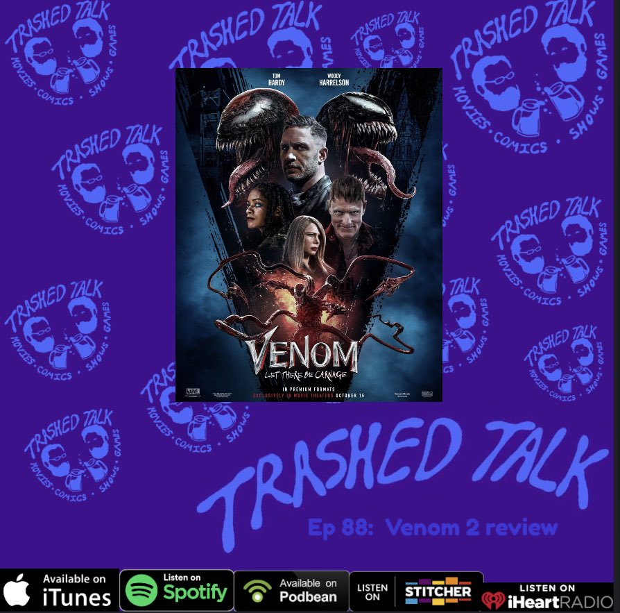 TrashedTalkPod's tweet photo. New episode out of you haven’t seen it already. Please follow @beerpretzelpod as we will be moving there permanently soon! #venom #VenomLetThereBeCarnage 

https://t.co/ood65DbgOb https://t.co/NkPc0yCeWk