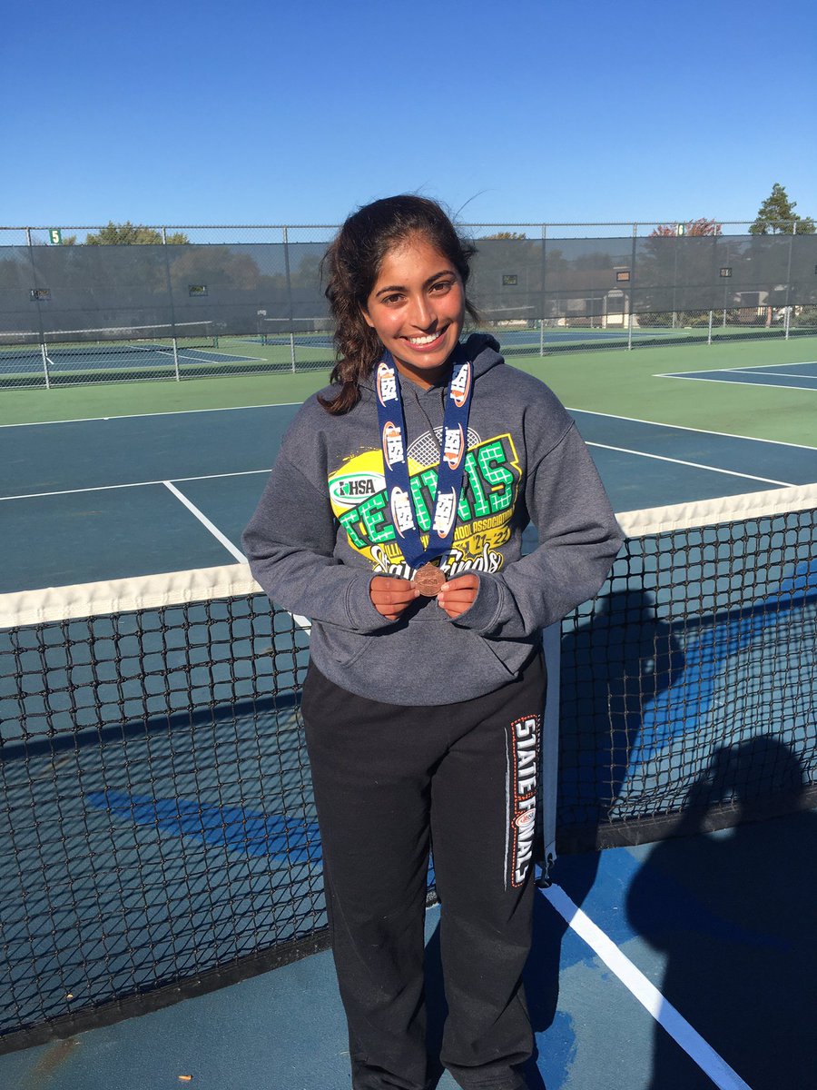 Girls Varsity Tennis              Great effort at State            Grace Caldwell/Aviva Krill won a match at State                                         Karishma Bhalla won 4 matches at State to earn the 6th Place Medal at State. Congrats girls!!!