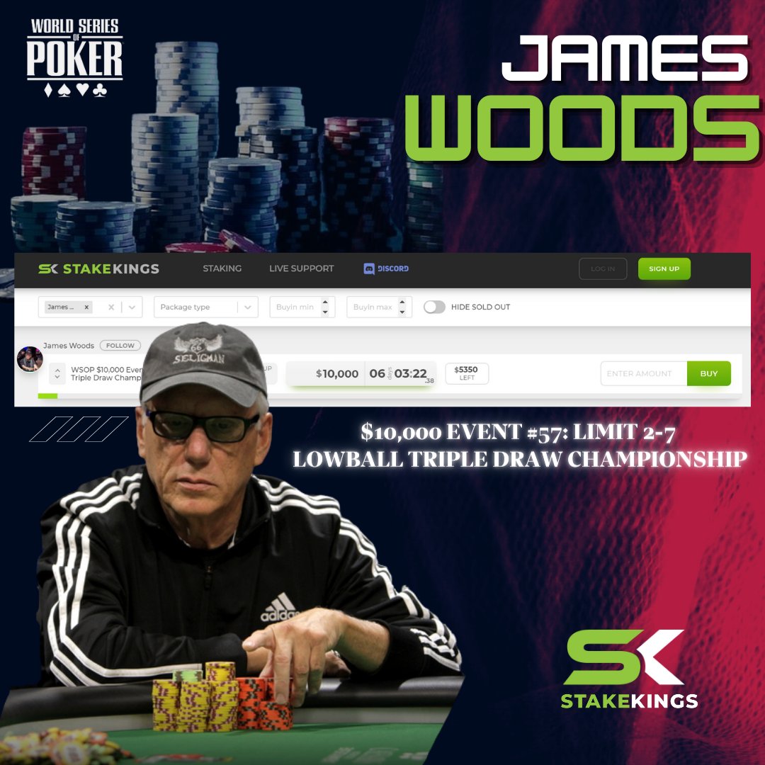 StakeKings's tweet photo. Package Update from @RealJamesWoods - WSOP Event #49 was refunded and if you staked funds are now back in your cashier on https://t.co/BSDOVz3zJW. A new package was posted for WSOP $10,000 Event #57 as James felt it was a better event for him to play.
https://t.co/JTV72FQ2BT https://t.co/xrsUF2aGGA