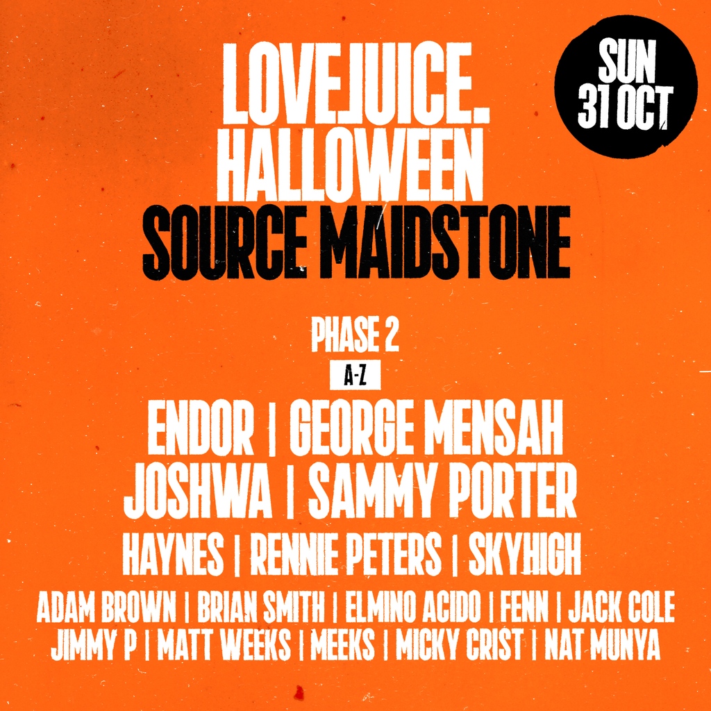 LOVEJUICE. return to The Source, Sunday 31st October 👻🎃

Tickets are now extremely limited, we will be announcing this show as sold out very soon!! 👻LoveJuiceAtSource.com