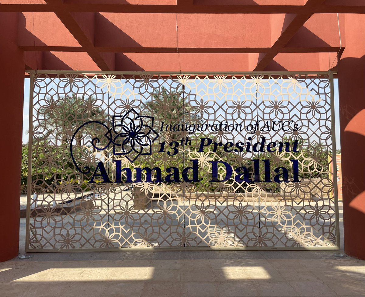 AUC's tweet photo. The much anticipated #AUCInauguration is upon us and we’re all campus ready! Tune in tomorrow for the ceremony livestream at 3pm and join us after for a day long of on campus celebrations! #AUCPresidentDallal 

Livestream the ceremony here - https://t.co/IuAErpwVuF https://t.co/lcKDSbqMFH