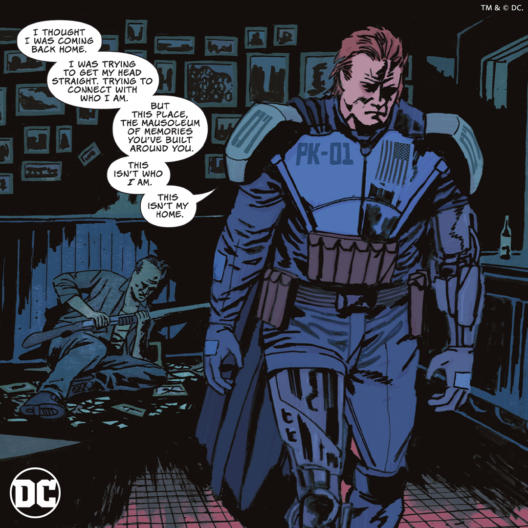 Batman's tweet photo. For someone called Peacekeeper, he sure has a lot of internal conflict. How did you like BATMAN SECRET FILES: PEACEKEEPER #1? #DCFearState https://t.co/hJ0pBbGtLZ