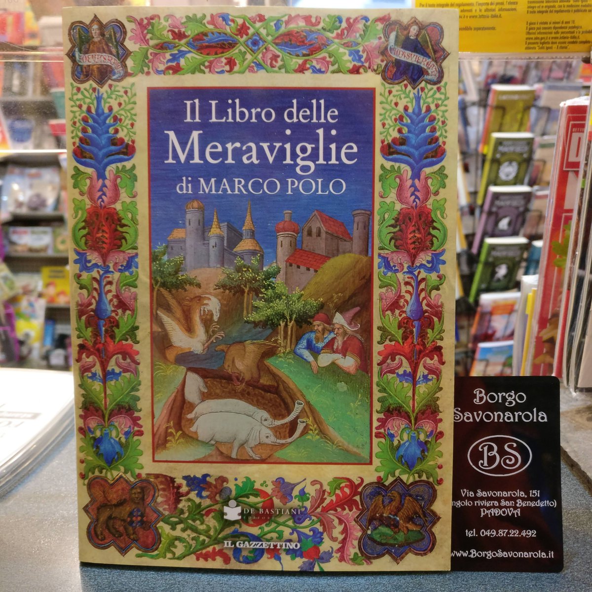 #MarcoPolo

da edicola #BorgoSavonarola
a Padova
#edicolaBS

#leggere #letture
#consiglidilettura
#libri #libribelli #librichepassione
#libriconsigliati #libridaleggere

libriletti #librilibrilibri

#Storia
#Meraviglie #Oriente
#IlMilione #KublaiKhan #Cina #India