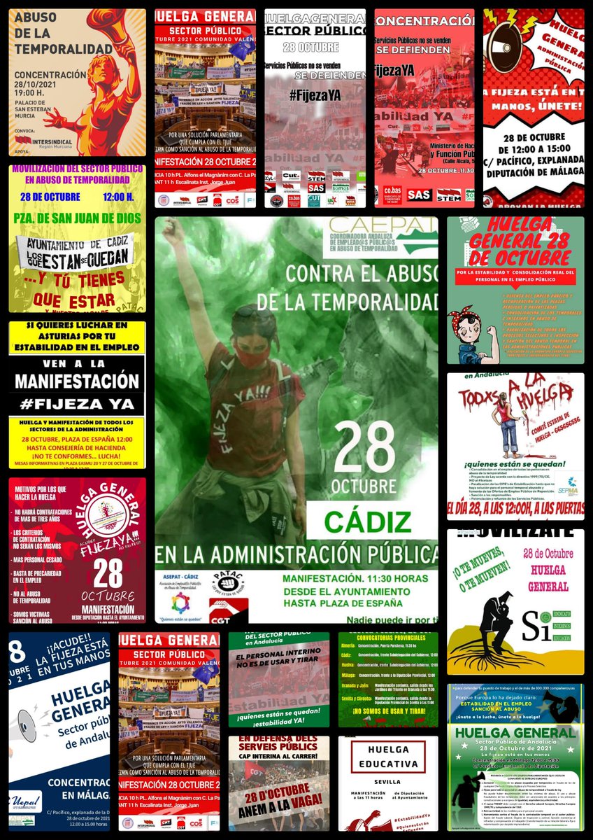 ACUDE A LA MANIFESTACIÓN 

#28OctubreFijezaYa
#28OctubreQuienesestansequedan
