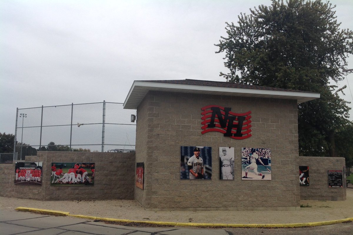NHBaseball13's tweet photo. Sweet new additions to #NHBaseball ballpark - awesome memories - plenty of room to add more in 2022!👍Special shoutout to @10rauschy for all your work this fall to make IF grass healthiest it's been in years - thanks!👏 https://t.co/QL3jpHugU6