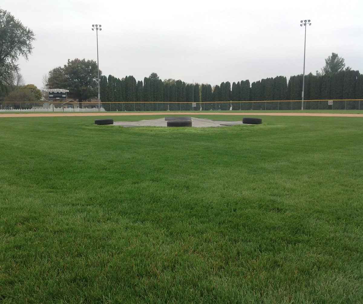 NHBaseball13's tweet photo. Sweet new additions to #NHBaseball ballpark - awesome memories - plenty of room to add more in 2022!👍Special shoutout to @10rauschy for all your work this fall to make IF grass healthiest it's been in years - thanks!👏 https://t.co/QL3jpHugU6