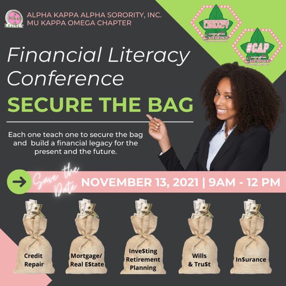 **SAVE THE DATE** 📆 💕💚

Are you prepared to secure the bag 💰 for the present and the future?

#mukappaomega #moneymatters  #securethebag #wealthbuilders #financialfreedom