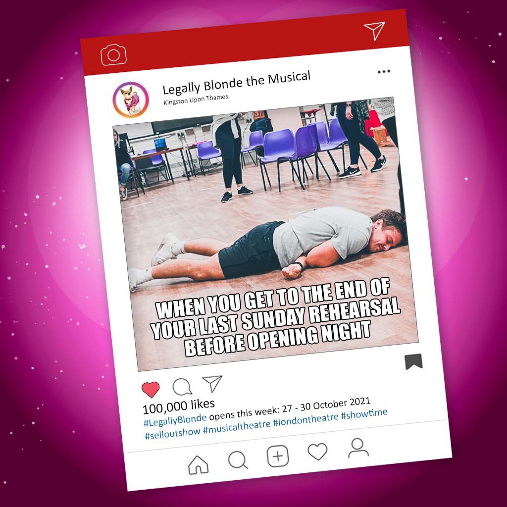 Rehearsals, done ✅
It’s time for show week! 🤩

#legallyblonde #kingstonuponthames #musicaltheatre #mayhemtheatre #SWLondon #londontheatre