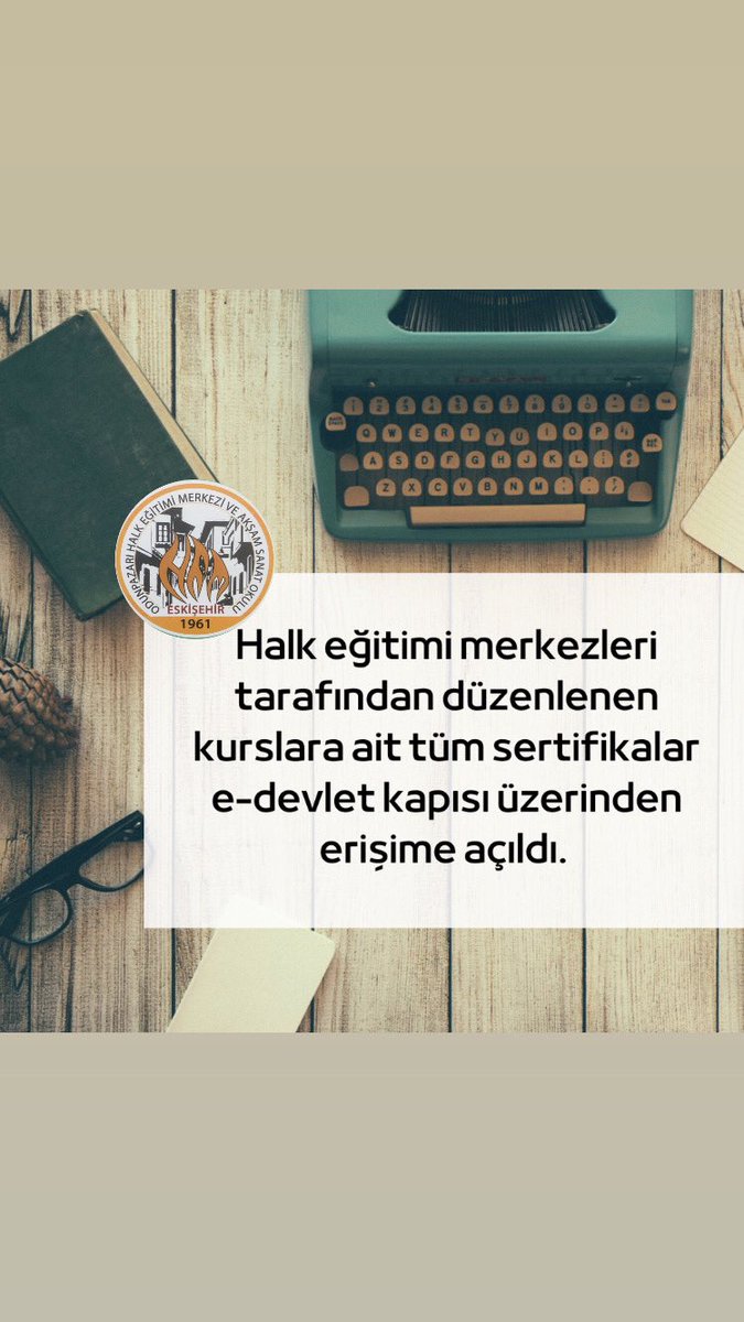 EskisehirHalk's tweet photo. Artık Halk Eğitimi Merkezleri tarafından düzenlenen kurslara ait tüm sertifikaların e-devlet kapısı üzerinden alınabildiğini biliyor musunuz?
#ohem
#odunpazarıhalkegitim
#odunpazarıhalkegitimimerkezi
#hayatboyuögrenme
#tcmeb
#odunpazarımem https://t.co/AxNcm6SRvz