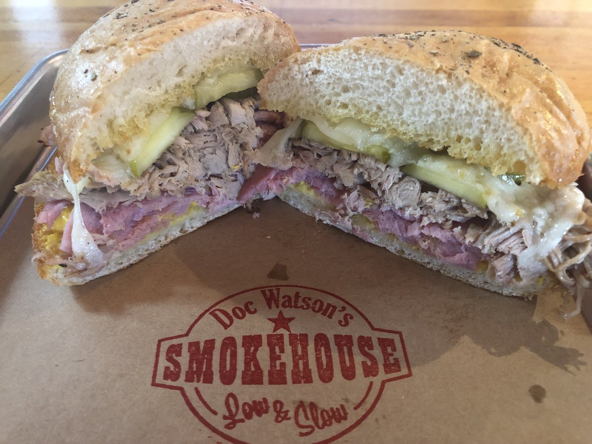 doc_watsons's tweet photo. SUNDAY'S SPECIAL
Smoked Cuban Sandwich
Smoked Ham, Smoked Pulled Pork with pickles, Swiss Cheese, mustard, on Cuban Bread with chips $10.95
Only at Doc Watson's Smokehouse in Romeoville
#cubansandwich #smokehouse #docwatsons #bbq https://t.co/wSw9z0JXe6