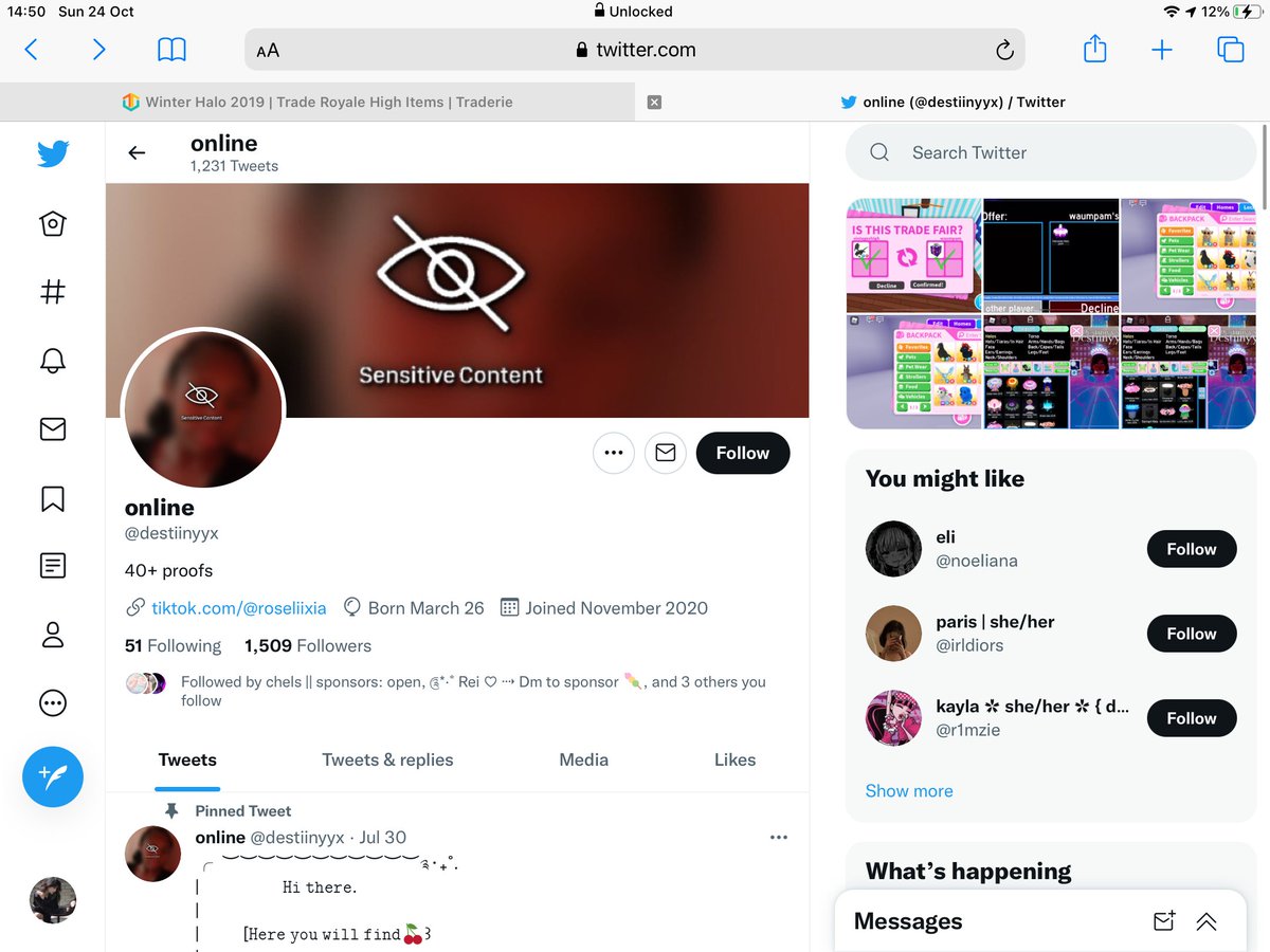 iiyoovii's tweet photo. just giving yall a heads up including the ppl following her she’s a scammer so dont trade her so be careful and I have proof of her scamming me :)
 RETWEETS VERY APPRECIATED  <333

#RainileAlSat #IndvsPak #JUNGWON #royalehightradings #royalehightradings #royalehightrading https://t.co/QtliORlMOO