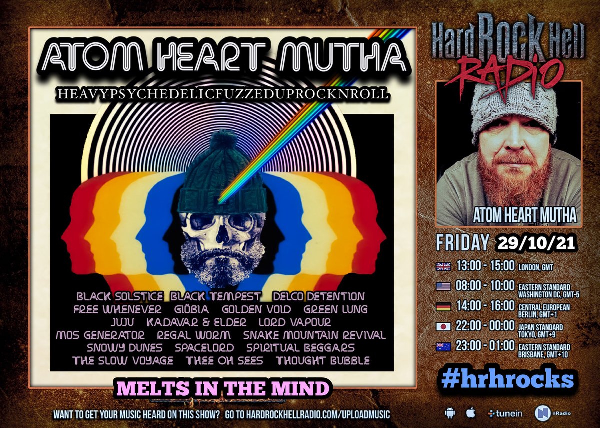 GeoffleppardUK's tweet photo. Rejoice!  This Friday !! All New #AtomHeartMutha #listen #live #dj #radio #radiostation #music #heavy #rock #metal #fuzz #stoner #space #desert #doom #heavymetal #spacerock #stonerrock #heavypsych #feedyourhead #dope #riffs #bong #grooves  #mushrooms #thegoodshit #hrhrocks https://t.co/OfzFCshUAS