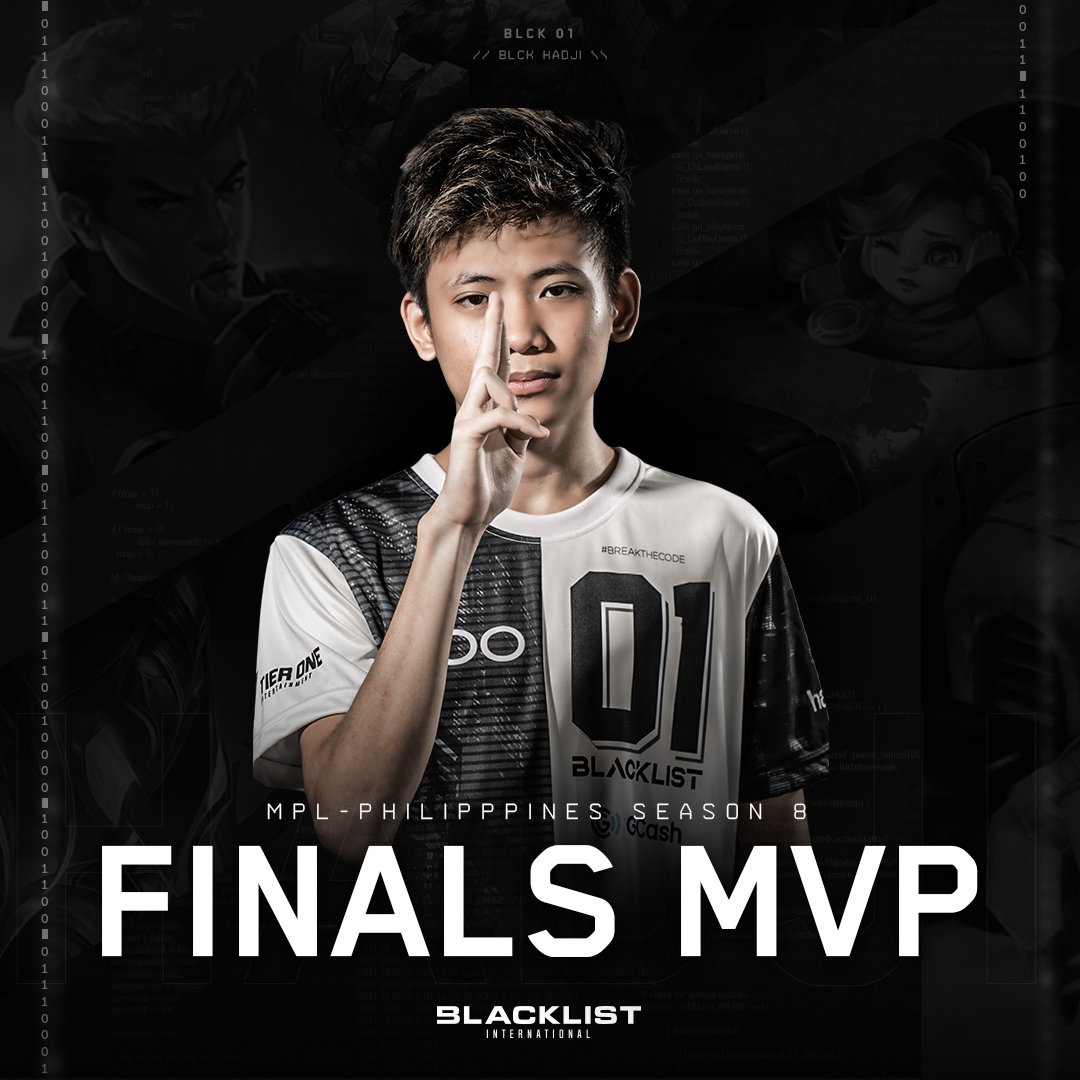 BLACKLISTINTL's tweet photo. Give Hadji a trophy?

He deserves two.

Congratulations to @hadjizyyy for being named MPL-PH S8 Finals MVP!

#BlacklistMLBB #BreakTheCode #ProtectTheCrown #MPLPHS8 https://t.co/DHgnbsnm2R