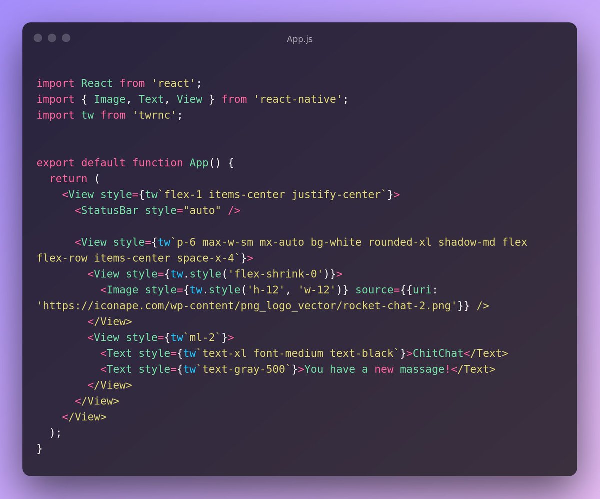 ferreiracoder's tweet image. No one can stop me now! React Native + Tailwind CSS