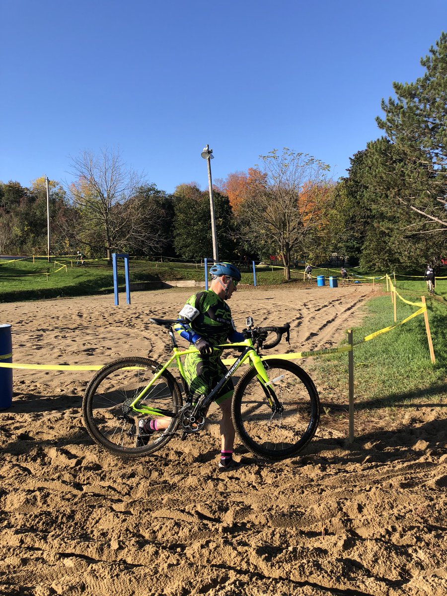ontariocycling's tweet photo. M3 men making their way through the sandpit! πΈπ΄ββοΈ #OCACX https://t.co/krZUeqxTWB