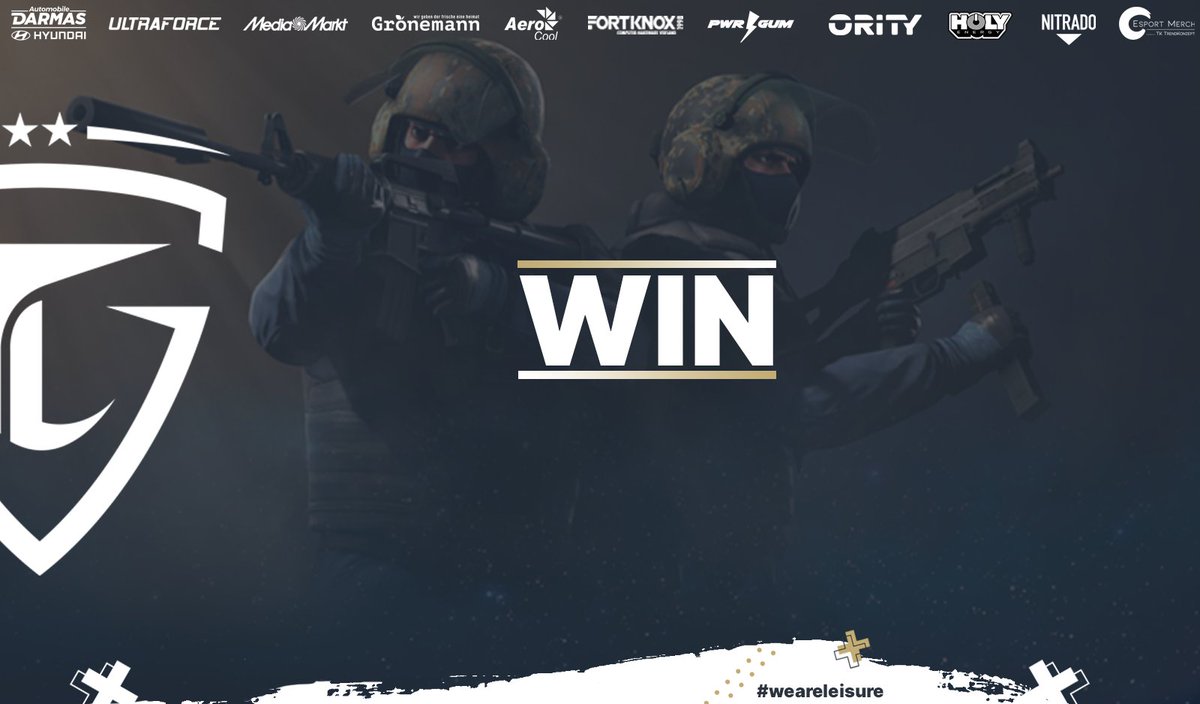 Yes! Yes! Yes! Wir gewinnen 2:0 gegen <a href="/FlawlessGamingI/">Flawless Gaming</a> und steigen in die 2. Division der <a href="/99DAMAGEde/">99Damage</a> auf! GG WP!

#weareleisure #99Liga 

<a href="/AerocoolGlobal/">Aerocool</a> @mediamarkt_de <a href="/wwwultraforcede/">Ultron - Ultraforce</a>
<a href="/ORITYgg/">ORITY</a> @nitrado <a href="/pwrgum/">pwrgum</a> <a href="/TKtrendkonzept/">ESport Merch</a>
@holy_energy &amp; Fortknox.de