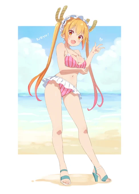 トール様🐲🏖  #今年も残りわずかなので今年一番伸びた絵を貼る見た絵描きさんも強制でやる 