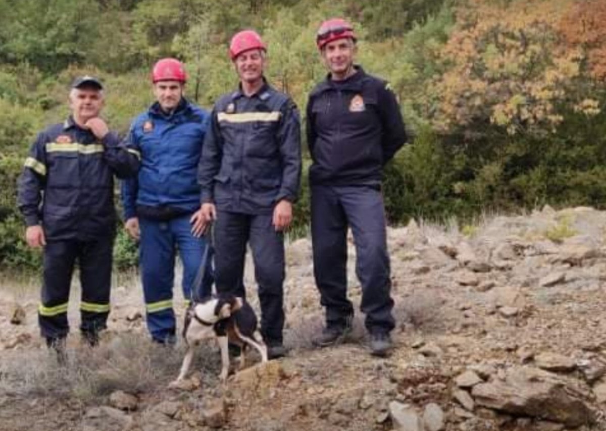 pyrosvestiki's tweet photo. Ολοκληρώθηκε η επιχείρηση διάσωσης σκύλου από φρέαρ βάθους 20 μέτρων σε παλαιό ορυχείο στην περιοχή Χρώμιο Κοζάνης. Επιχείρησαν  8 #πυροσβέστες με 2 οχήματα και η Ο.Ο.Ε.Δ. της 5ης ΕΜΑΚ . https://t.co/i21KVQ6c3x