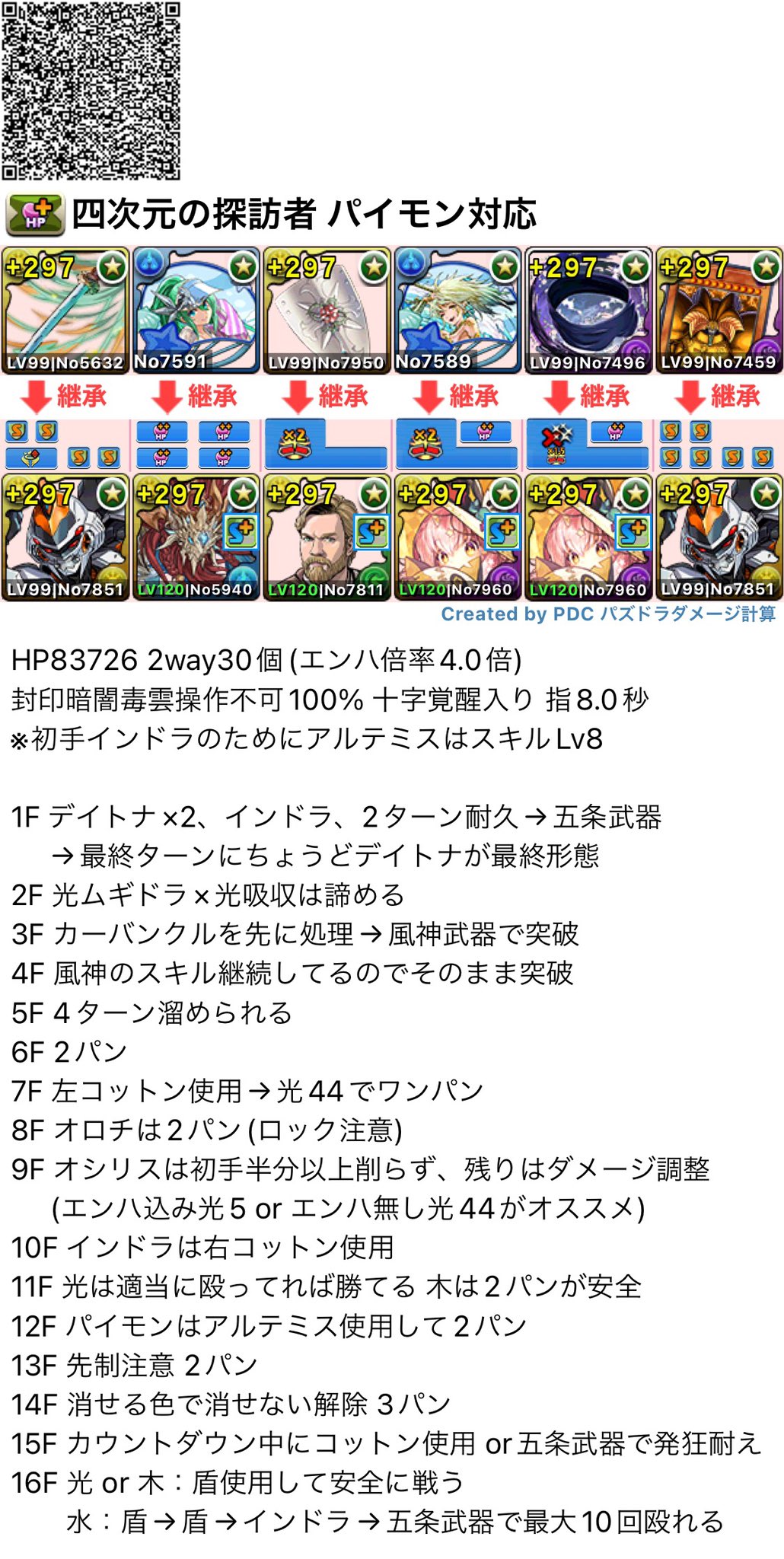 ガガドス 四次元の探訪者 パイモン対応デイトナpt 立ち回り詳細書きました Hp701以上 オシリスの 最大hp半減 ヴリトラ先制 確保できればhp 潜在の枠やフレンドの継承はなんでもokです パズドラ 四次元の探訪者 時空チャレンジ T Co V9fzliwlum