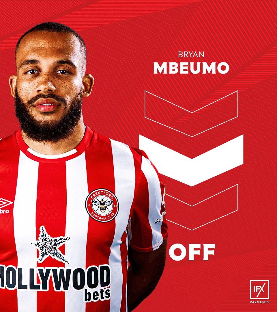 BrentfordFC's tweet photo. Our second change of the afternoon!

Let's go @mforss_ 

🐝 0-1 🦊
#BrentfordFC #BRELEI https://t.co/YY4NyXbDYN