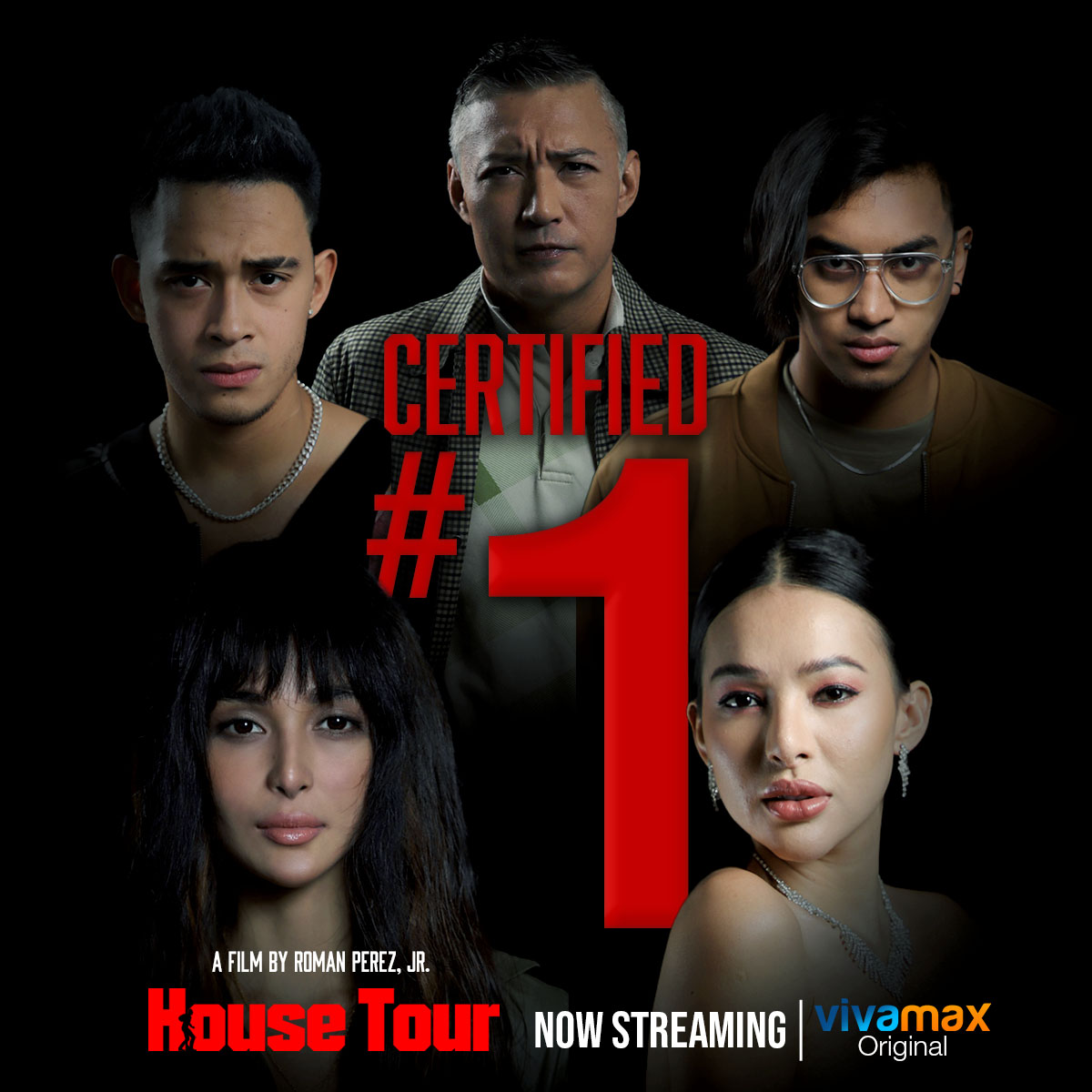 VIVA_Films's tweet photo. Buong mundo ang nanakawan ng lakas sa #1 movie on Vivamax! Panoorin ang BOLDEST movie ng taon na 'HOUSE TOUR' today! #HouseTourKillAtHome https://t.co/9zuwiOBeIR