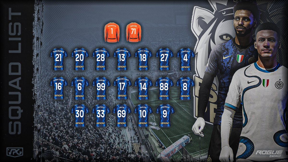 GeneralTipsters's tweet photo. 🔵| Squad List
🎮| @VPGPremier / @VPGEurope
Some big names, some familiar faces. Same goal 🏆
#Mercy #MercyFIFA #ShowNoMercy https://t.co/J6DMw9J5He