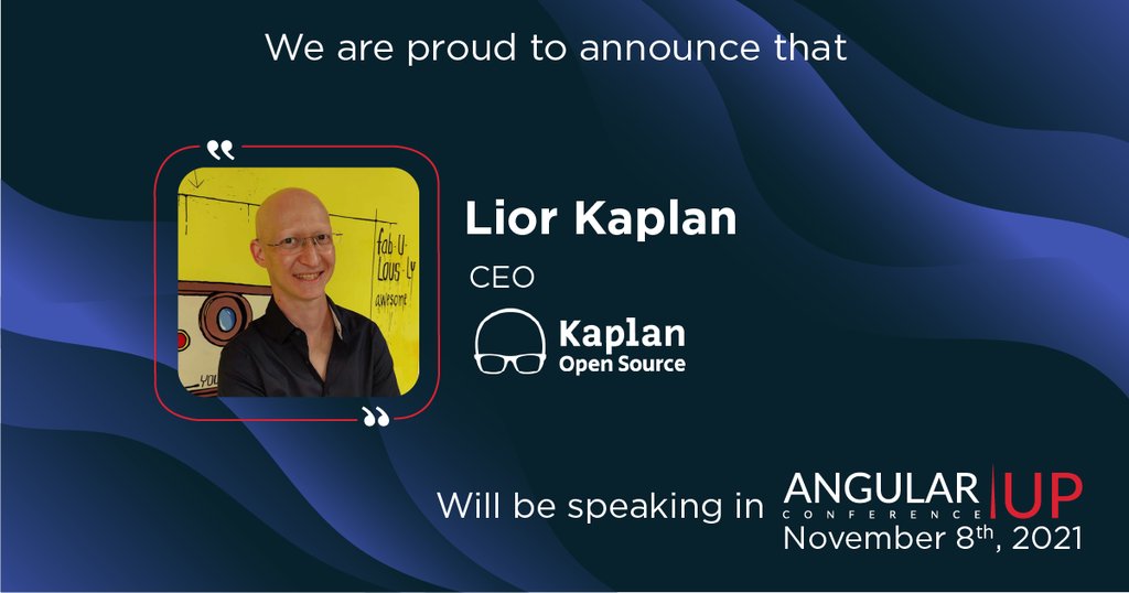 FrontendUPconf's tweet photo. Check out Lior Kaplan and more amazing speakers waiting for you on November 8th at the AngularUP conference!
https://t.co/0Xn3QlqtdX https://t.co/Y0Ks1j08BA