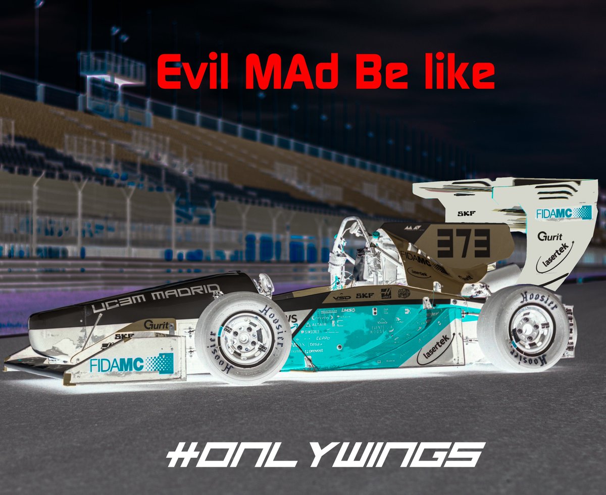 MADFormulaTeam's tweet photo. #evilmemes #OnlyWings #formulaStudent https://t.co/0ZV9LNXqRt