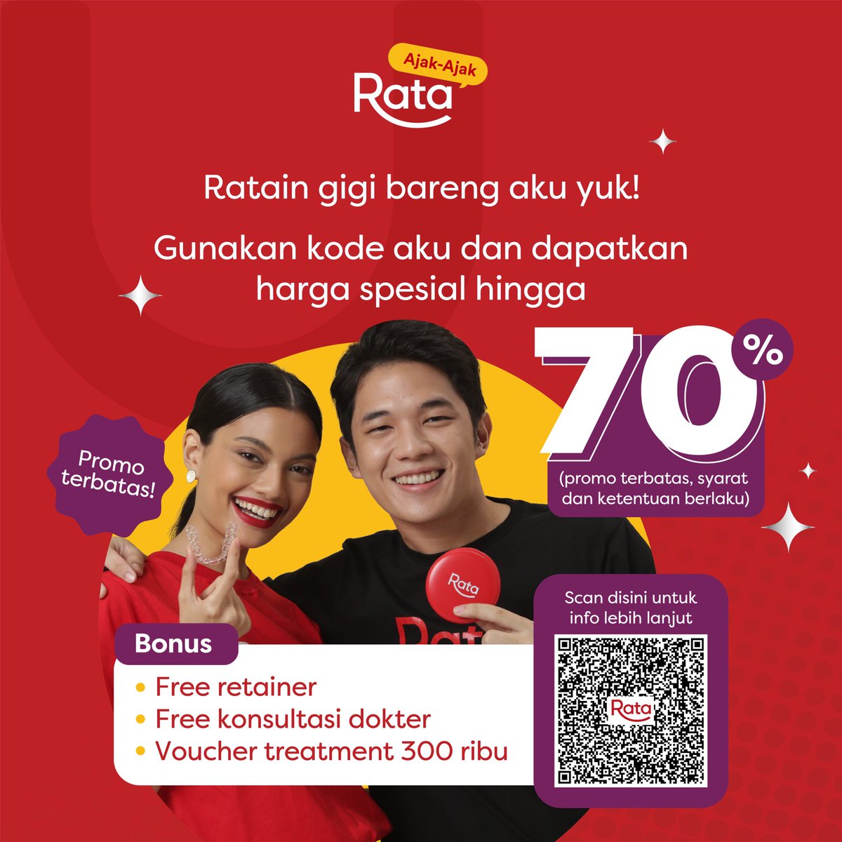bellavianaa's tweet photo. Halo gaiss, aku mau info ya. Kalo ada yg mau gunakam clear aligner dari Rata bisa gunakan kode promo referral aku ya 21JULRATAREFBEAR. Dari harga Rp 18,9 jt jadi cuma bayar Rp 7,5 jt aja gaiss muraah bgt 😱 https://t.co/1gwSBkCRoW